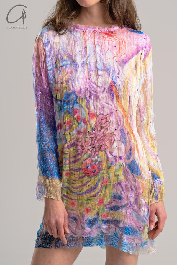 CONSTANÇA ENTRUDO sunset monster handwoven crystal top AW23_TOP06